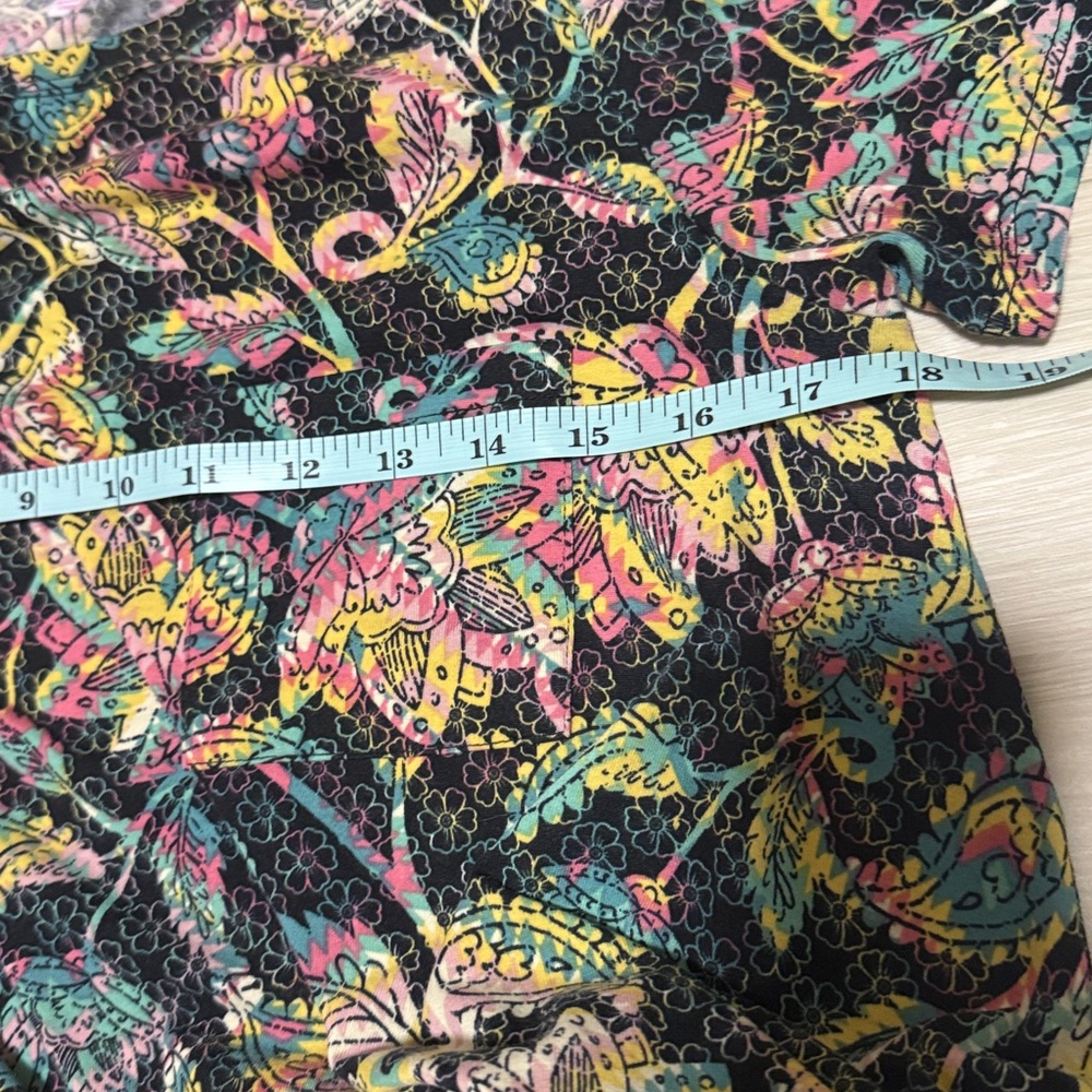 ✨ LuLaRoe Black and Multicolor Paisley Midi Dress - Picture 4 of 7